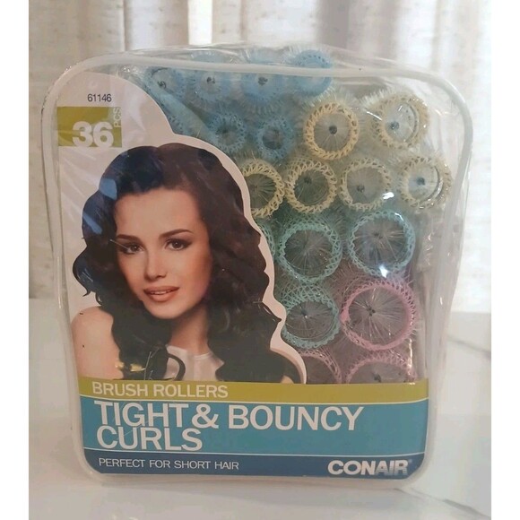 Conair Other - Conair Brush Rollers Tight & Bouncy Curls 36 Piece Complete Set Short Hair